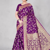 Elegant Jacquard Silk Saree with Designer Blouse Piece for Festive Elegance | DBU-CHOLI DAMAN VOL-2