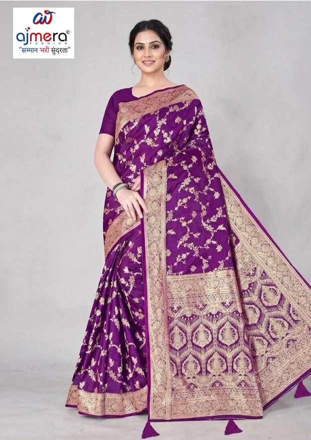 Elegant Jacquard Silk Saree with Designer Blouse Piece for Festive Elegance | DBU-CHOLI DAMAN VOL-2
