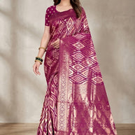 Graceful Jacquard Silk Saree with Blouse Piece for Timeless Ethnic Fashion | TUL-ROMA COTTON VOL-02