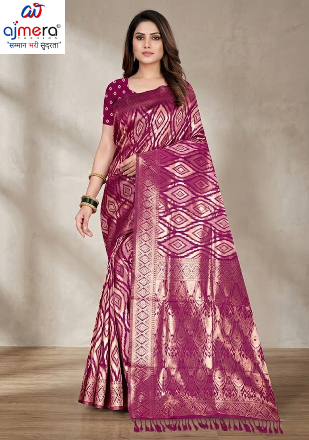 Graceful Jacquard Silk Saree with Blouse Piece for Timeless Ethnic Fashion | TUL-ROMA COTTON VOL-02
