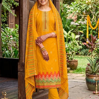 Premium Pure Jaam Cotton Unstitched Suit Set | VAS-KHATTA MITHA