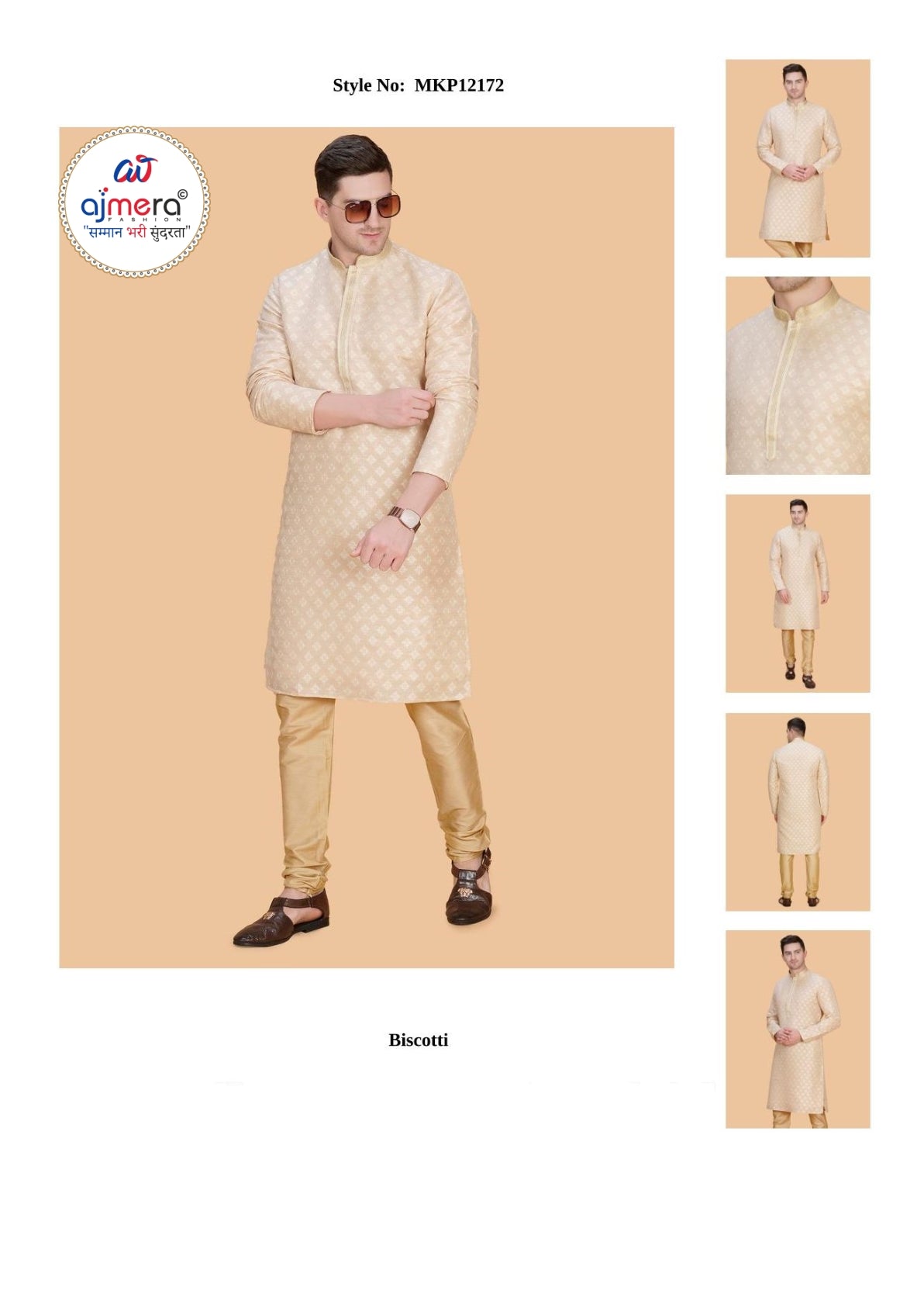 Premium Men's Kurta & Pajama for Wedding & Festive Wear | SNA-MKP12172