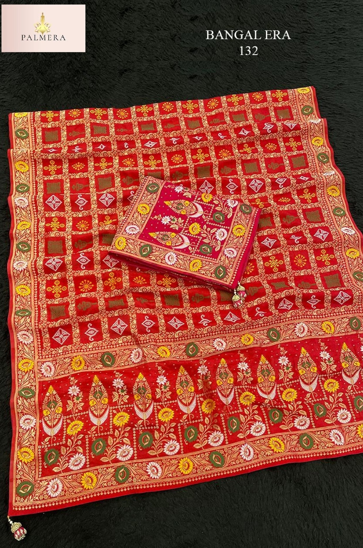 Bangal Era Viscose Saree with Blouse for Premium Ethnic and Designer Wear | ALL-BANGAL ERA-132