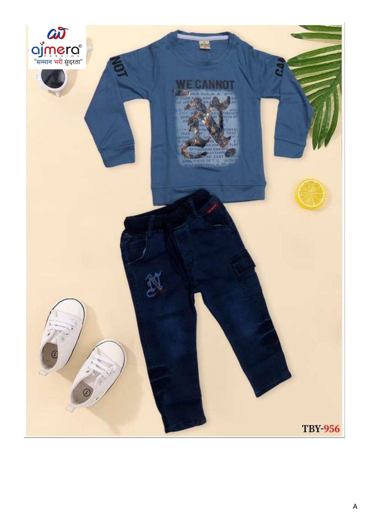 Boys T-Shirt & Pant Set Wholesale in Surat | TBY-956