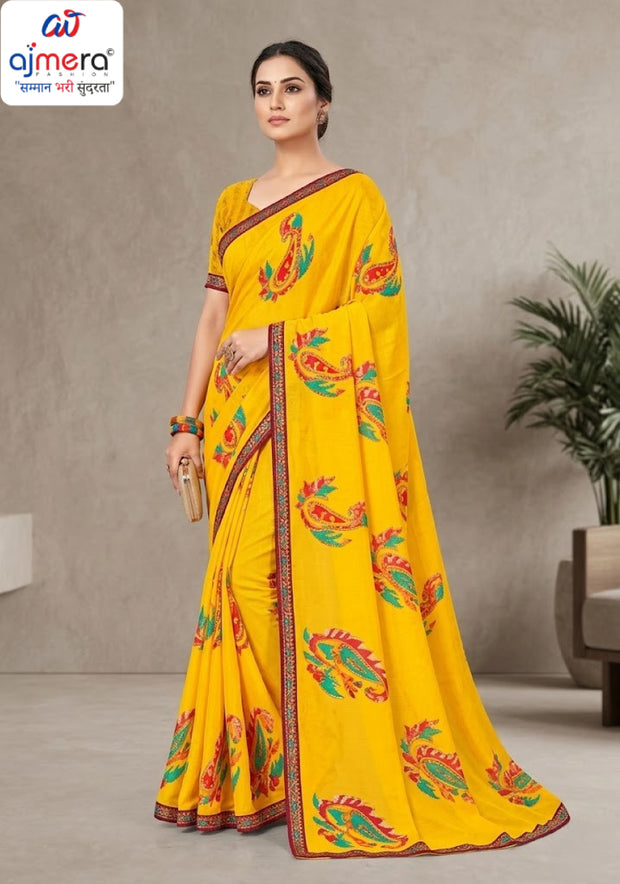 Designer Printed Saree with Blouse Piece for Special Occasions  | SGR-CHAND CHAKORI