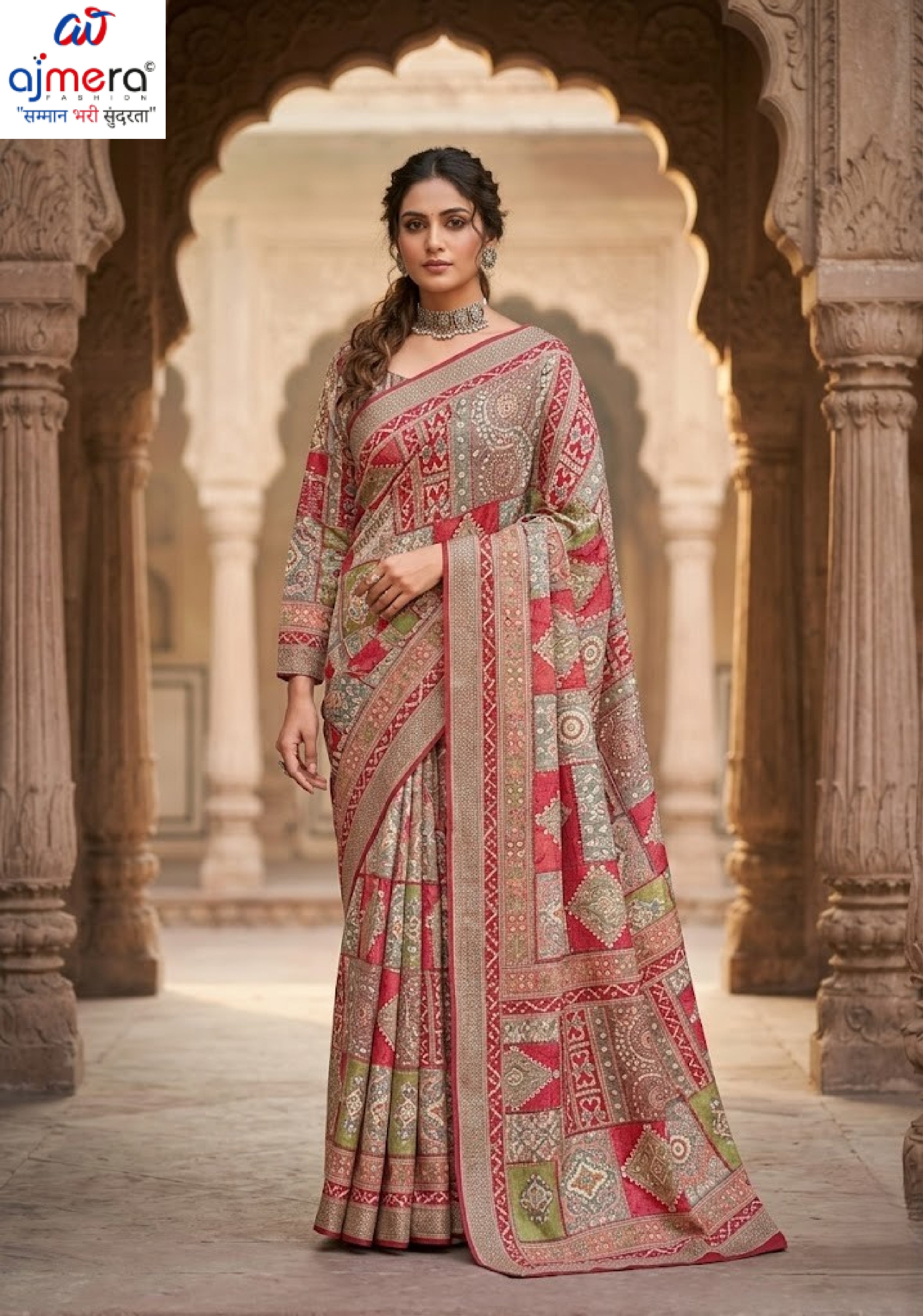 Designer Printed Saree with Blouse Piece for Special Occasions | SSR-FOCUS