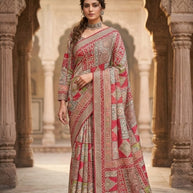 Designer Printed Saree with Blouse Piece for Special Occasions | SSR-FOCUS