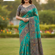 Premium Jacquard Silk Saree with Matching Blouse Piece for Ethnic Celebrations | SBV-SS-5-1608