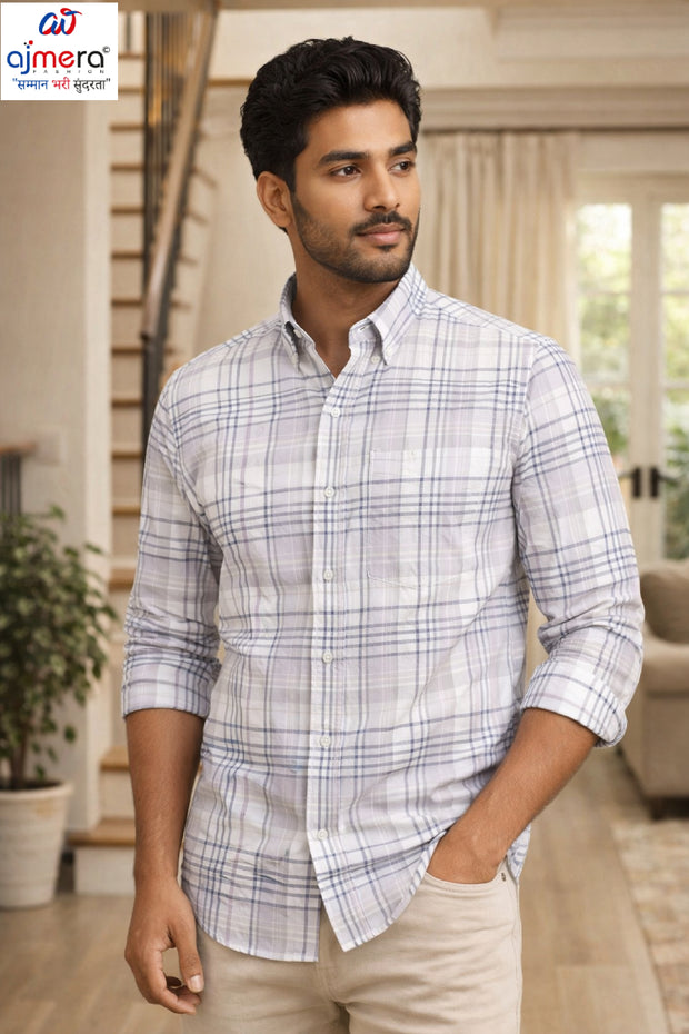 Mens Shirt Manufacturer India for Bulk Orders | MRS-LAFER CHEX
