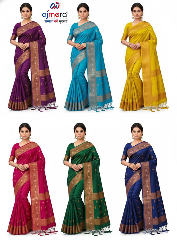Rich Jacquard Silk Saree with Blouse Piece for Sophisticated Ethnic Style | WON-KADAMBARI