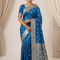 Classic Weave Jacquard Silk Saree With Blouse Piece | RIK-DURGA