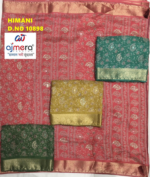 Premium Printed Saree with Matching Blouse Piece for Ethnic Elegance  | WLN-HIMANI-10898