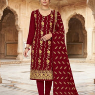 Premium Indo Unstitched Suit Set | RID-VYAPAAR-3