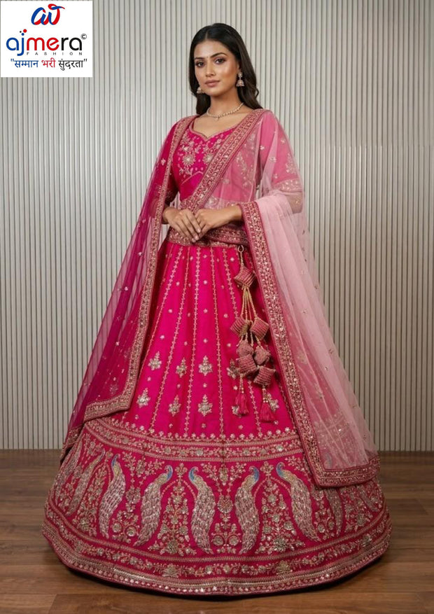 Hand Work And Beads Work Lehenga Choli With Dupatta Manufacturer Supplier Exporter|ABF-HASHTAG