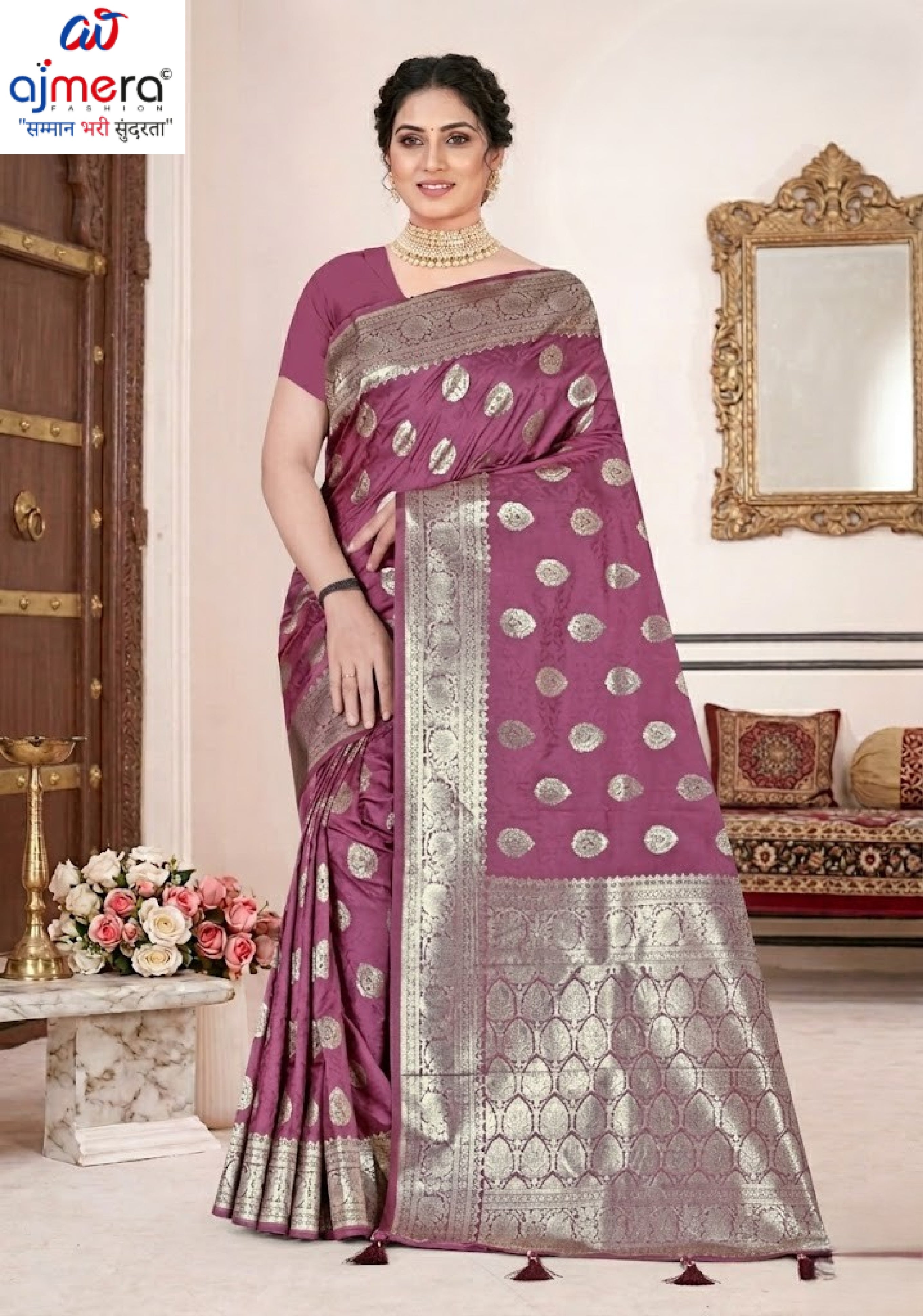 Refined Elegance Jacquard Silk Saree With Blouse Piece | TUL-MATWALI DHUN SILK