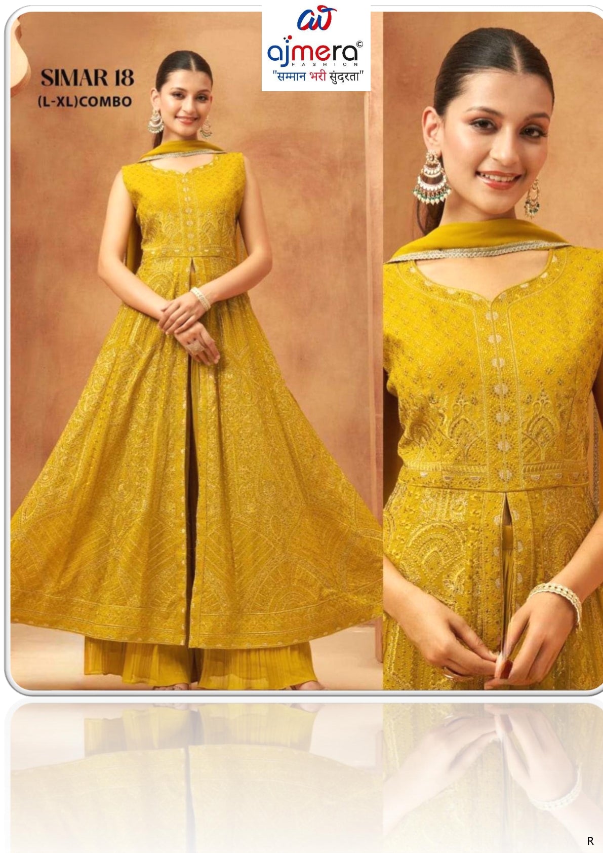 Designer Georgette Gown for Women | JNX-SIMAR18
