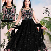 Elegant Georgette Designer Party Wear Gown for Women | SHP-ADDA-19