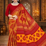 Handloom Cotton Saree with Without Blouse for Premium Ethnic and Traditional Wear | DS-CHIKU BANDHANI