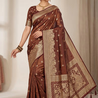 Opulent Jacquard Silk Saree With Blouse Piece | GTE-ELEGANT