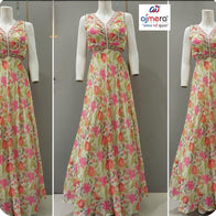 Designer Chinon Gown for Women | YVD-YDCH77P