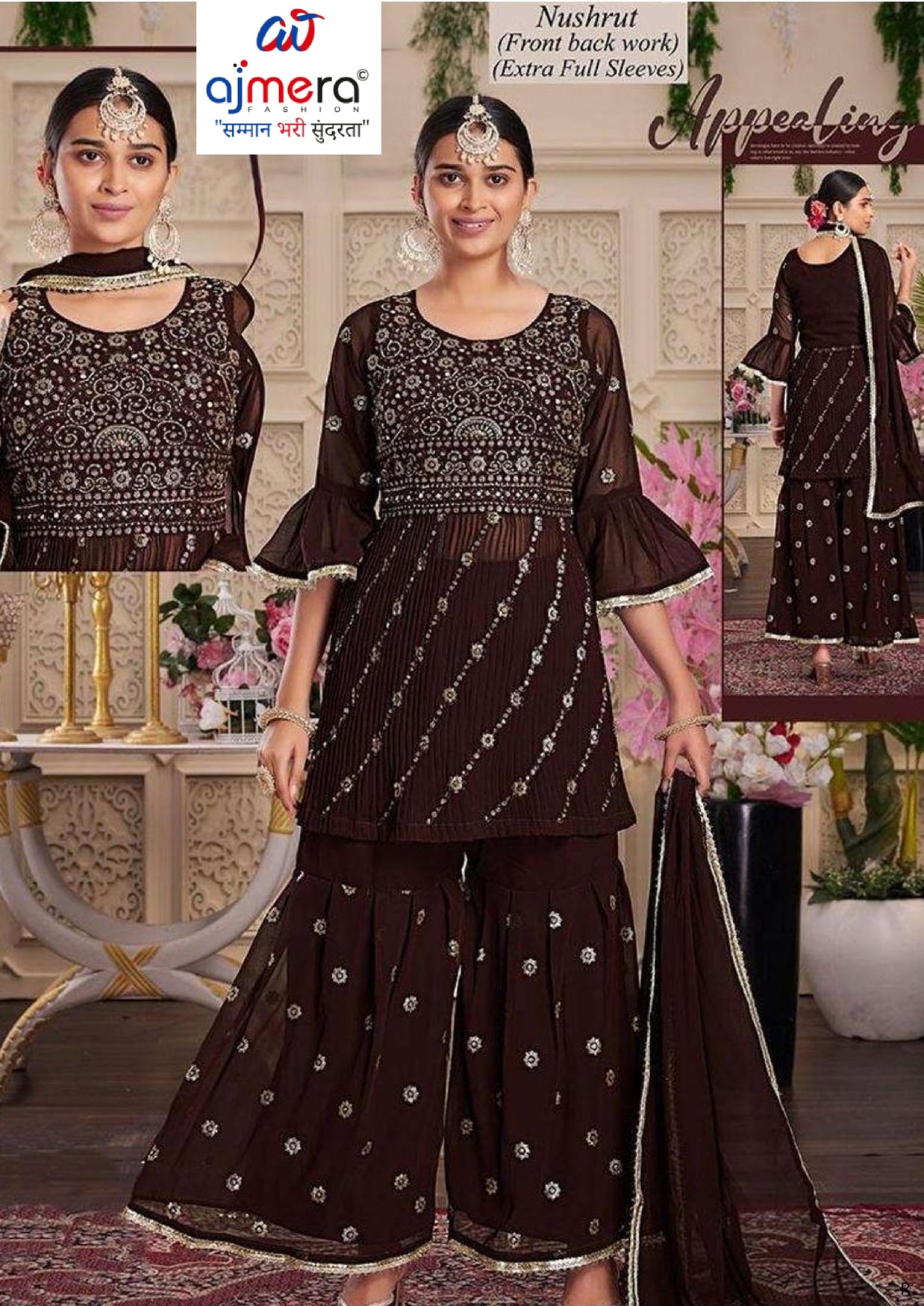 Elegant Georgette Designer Party Wear Gown for Women | SHP-NUSHRUT