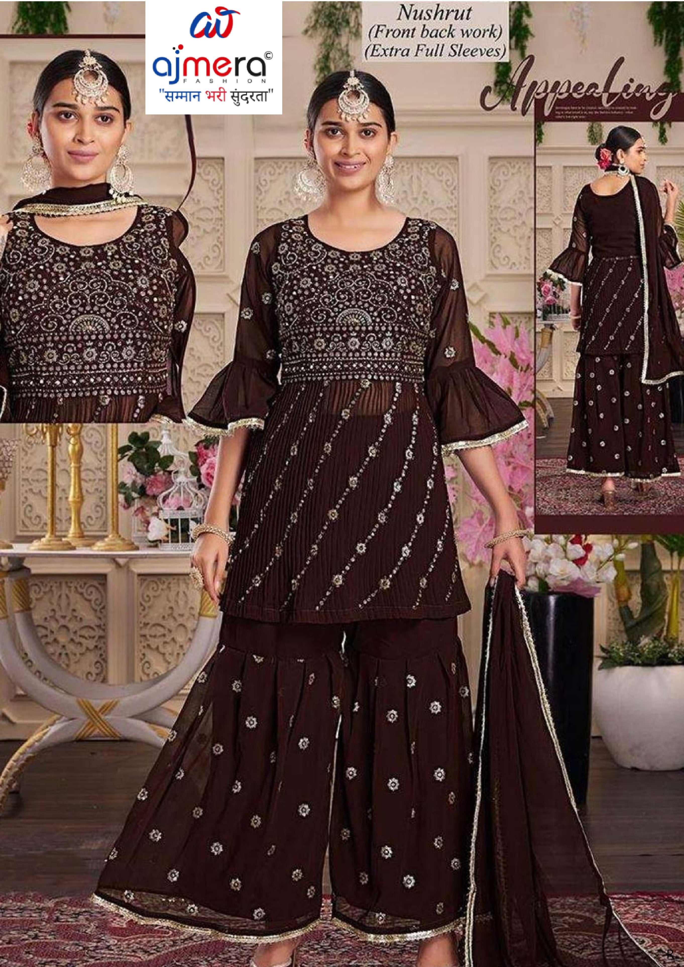 Elegant Georgette Designer Party Wear Gown for Women | SHP-NUSHRUT