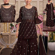 Elegant Georgette Designer Party Wear Gown for Women | SHP-NUSHRUT