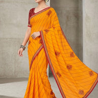 Premium Printed Saree with Matching Blouse Piece for Ethnic Elegance  | CAS-PALKI