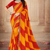 Classic Printed Saree with Blouse Piece for Timeless Traditional Style | JS-CHARKHA