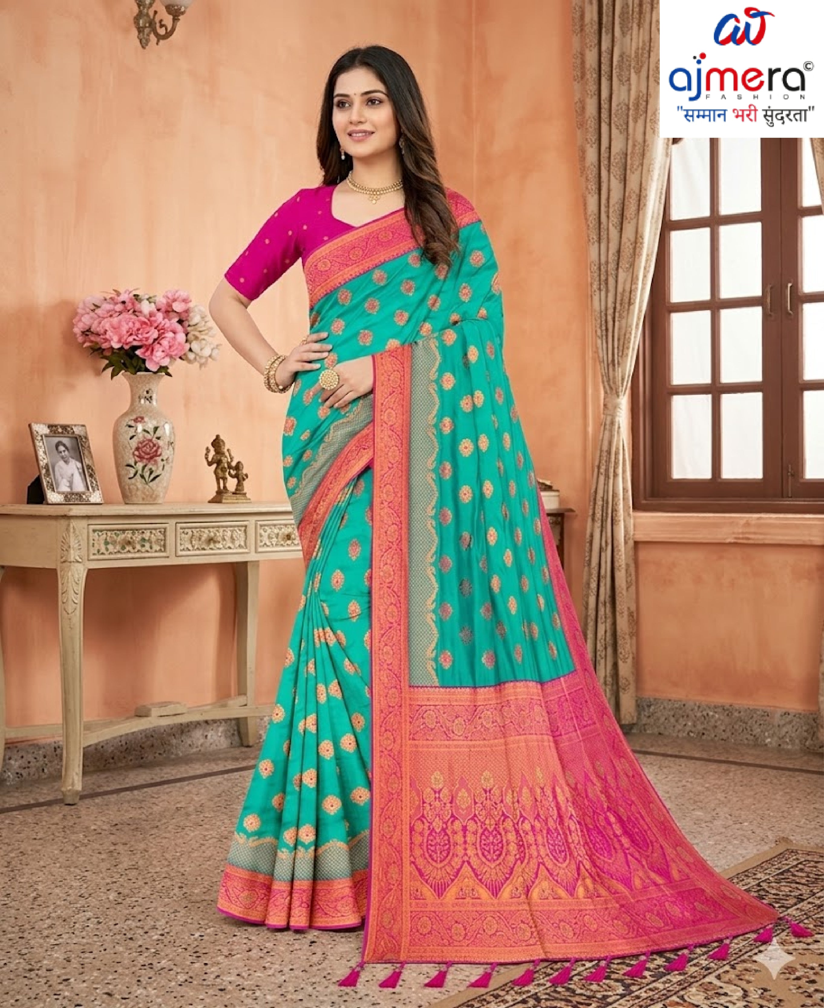 Fashionable Jacquard Silk Saree With Blouse Piece | RAL-GOKUL