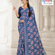 Beautiful Printed Saree with Blouse Piece for Cultural Celebrations  | GLC-ASHIRWAD
