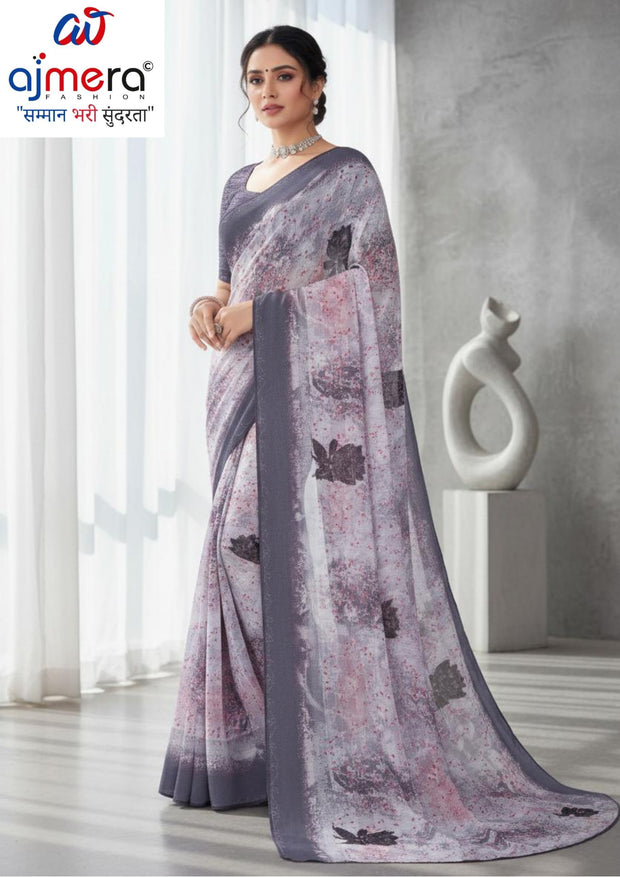 Weightless Print Loose Saree with Blouse for Premium Ethnic and Traditional Wear | TTS-SAJILI