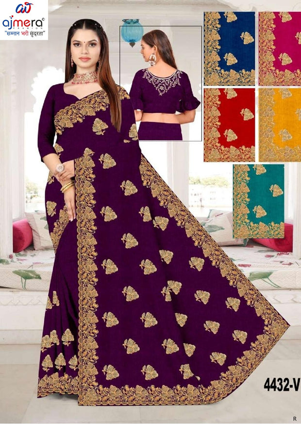 Chiffon Jacquard Dyed Matching Saree with Blouse Piece for Premium Ethnic and Traditional Wear | PHL-AVANTIKA-4