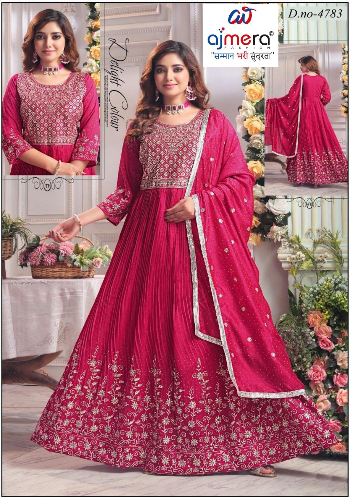 Wholesale Gown in Surat Designer Georgette Gown for Women | KTX-4783-L
