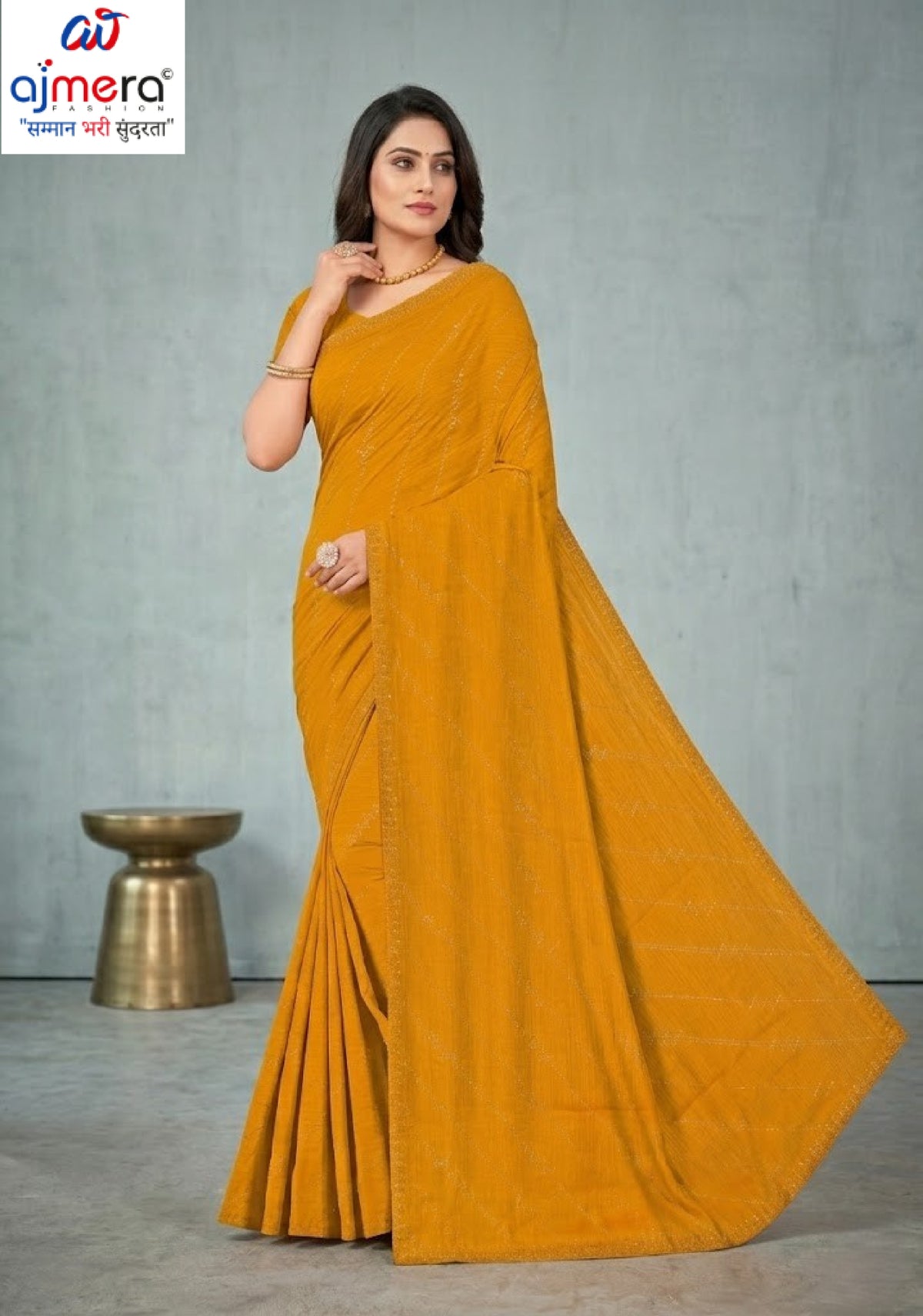 Fandy Factory Rate Dyed Matching Saree with Blouse Piece for Premium Ethnic and Traditional Wear | RAL-SHRIVALLI