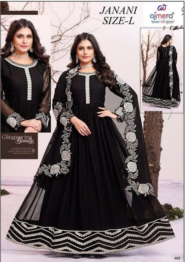 B2B Gown Supplier Designer Georgette Gown for Women | KTX-JANANI