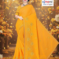 Fancy Lycra Matching Saree with Blouse Piece for Premium Ethnic and Traditional Wear | VKM-HOLIKA