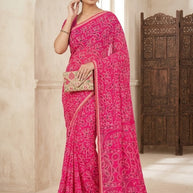 Elegant Printed Saree with Designer Blouse Piece for Festive Wear  | VER-HEERA-46508