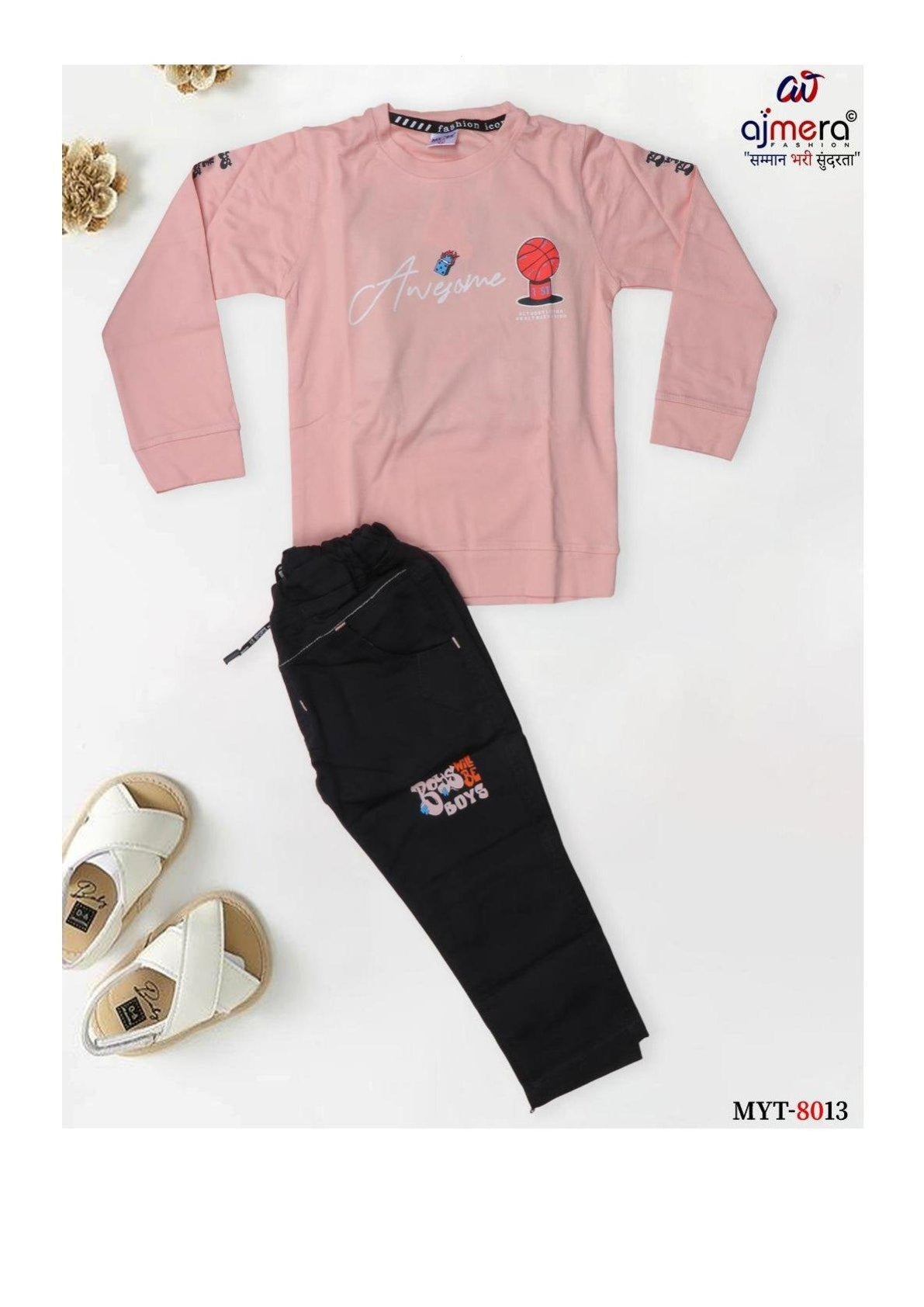 Kids T-Shirt & Pant Set Wholesale in Surat | MYT-8013