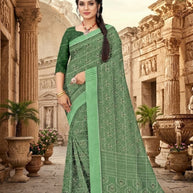Elegant Printed Saree with Designer Blouse Piece for Festive Wear  | GLC-LAADLI