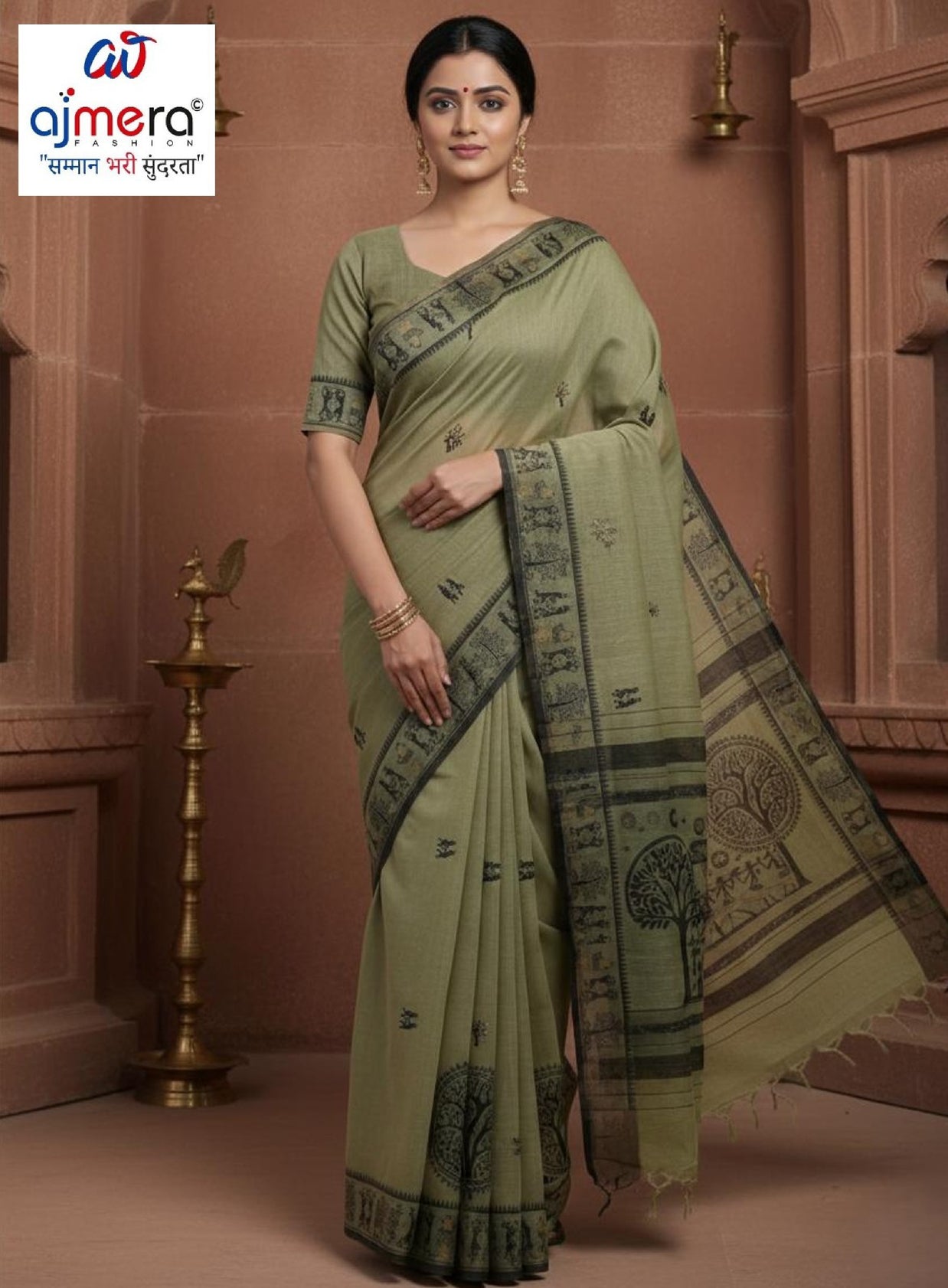 Woven Rapier Silk Matching Saree With Blouse Piece | DS-COTTON SILK