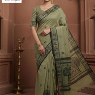 Woven Rapier Silk Matching Saree With Blouse Piece | DS-COTTON SILK