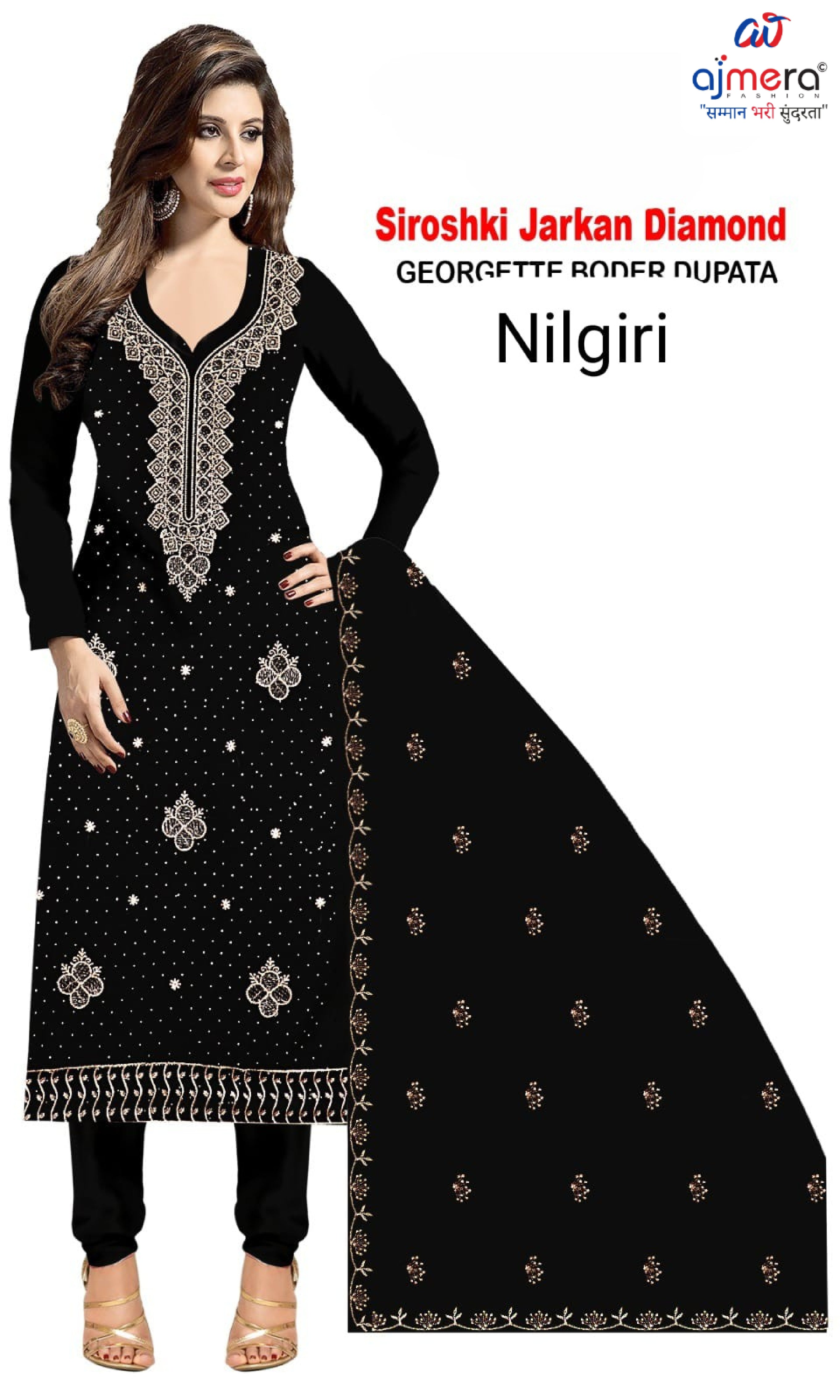 Premium Fox Georgette Unstitched Suit Set | MJI-NILGIRI