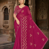 Dyed Matching Saree Supplier with Blouse Piece for Premium Ethnic and Traditional Wear | VKM-COMPANY