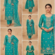Luxury Jarkan Silk Unstitched Suit Set | AAR-ROLEX
