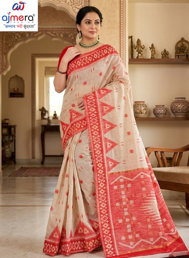 Exclusive Jacquard Silk Saree with Blouse Piece for Premium Cultural Wear | DBU-JAMDANI COTTON VOL-11