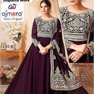 Elegant Georgette Designer Party Wear Gown for Women | MOE-8065-L