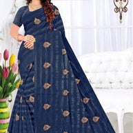 Rimzim Embroidery Dyed Matching Saree with Blouse Piece for Premium Ethnic and Traditional Wear | ACR-DANDIYA