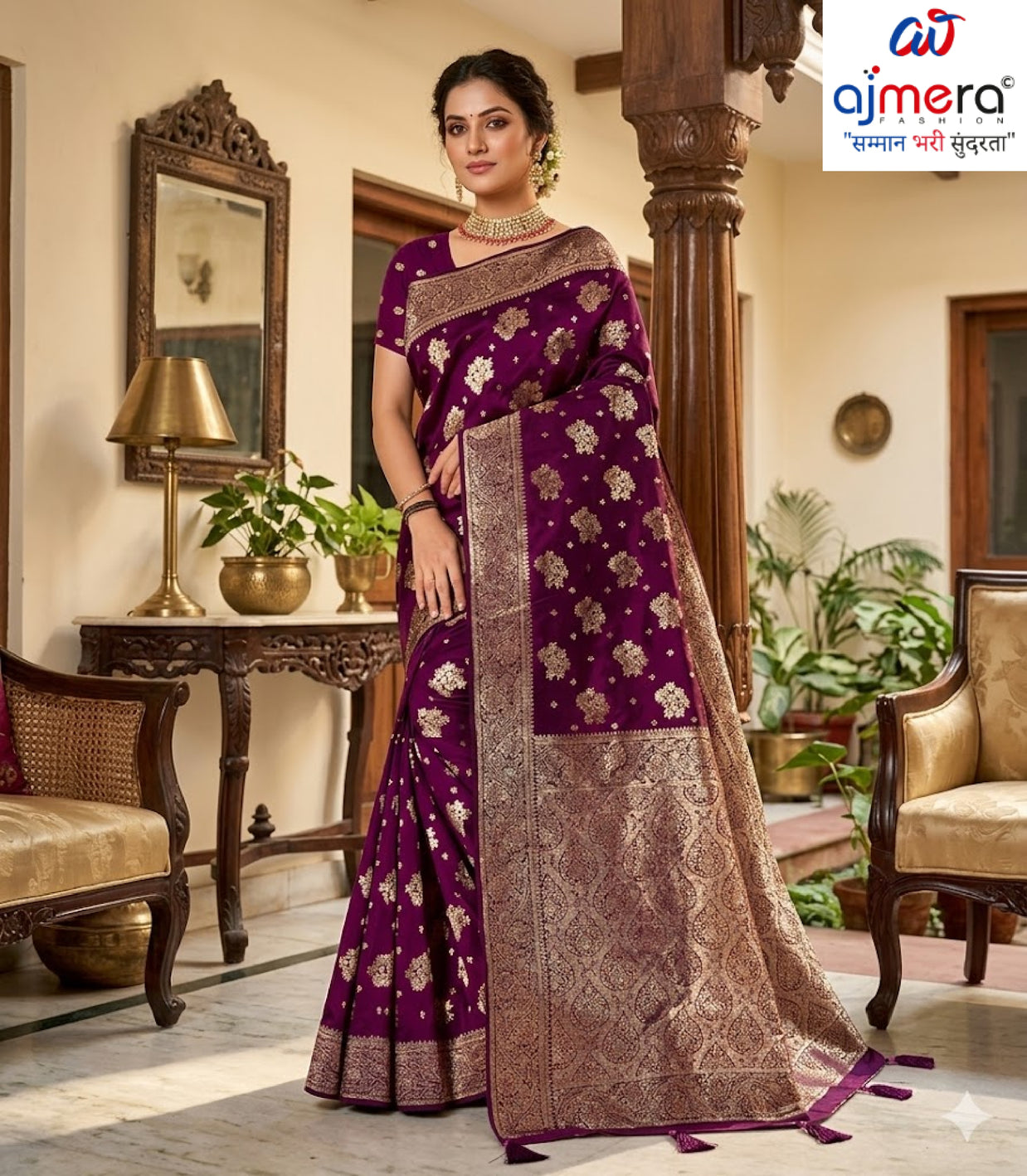 Detailed Jacquard Silk Saree With Blouse Piece | DBU-BANARASI SILK VOL-06