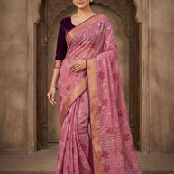 Beautiful Printed Saree with Blouse Piece for Cultural Celebrations  | VDT-SINDOOR